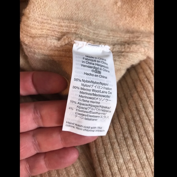 J.CREW V-Neck Sweater in Yarn Tan Beige Brown Super Soft Pullover Cozy Knit Wool - Picture 9 of 11